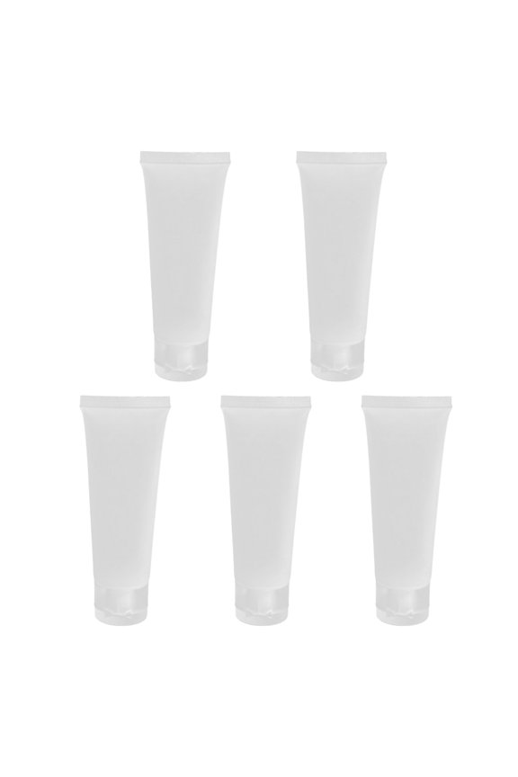5Pcs Tube Squeeze Cosmetic Cream Lotion Plastic Travel Bottle Empty ContainerFrosted50ml