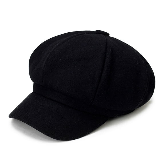 NUZYZ Autumn Winter Warm Fashion Women Octagonal Hat Woolen Cloth Casual Beret Cap