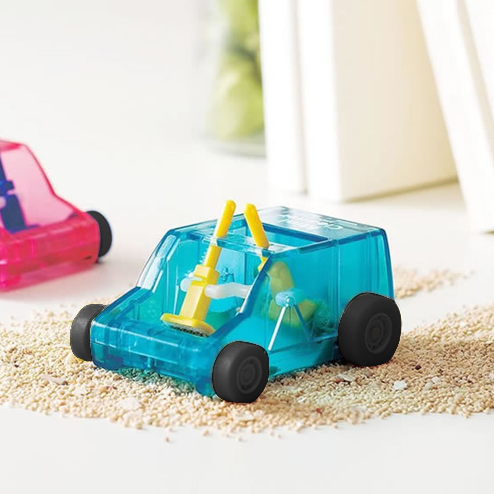 NUZYZ Car Sahpe Table Dust Cleaning Brush Fun Plastic Party Confetti Eraser  Dust Sweeper for Kids 
