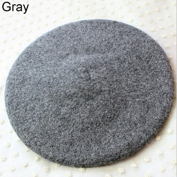 NUZYZ Classic Solid Color Winter French Style Beret Artist Hat Casual Women Cap Gift