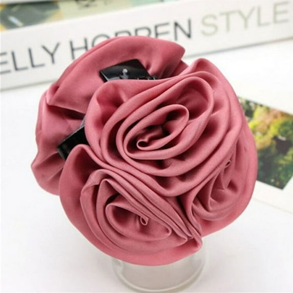 NUZYZ Cloth Rose Flower Hairpin Hair Claw Clip Women Barrette Accessories