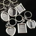 thumbnail image 1 of NUZYZ Creative Mini Heart Square Round Oval Insert Photo Frame Rotary Keychain Keyring, 1 of 8