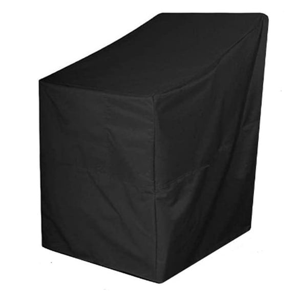 NUZYZ Dustproof Chair Cover Waterproof Rainproof Prevent Sunlight Stackable Chair Cover Patio Furniture Protection Sleeve Outdoor Chair Protector,Black