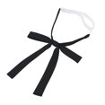 thumbnail image 1 of NUZYZ Elastic Band Neck Tie Adjustable Bowknot Thin Strip Design Solid Color Bow Tie Adjustable Tightness Tie,Black, 1 of 8