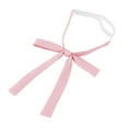 thumbnail image 1 of NUZYZ Elastic Band Neck Tie Adjustable Bowknot Thin Strip Design Solid Color Bow Tie Adjustable Tightness Tie,Light Pink, 1 of 8