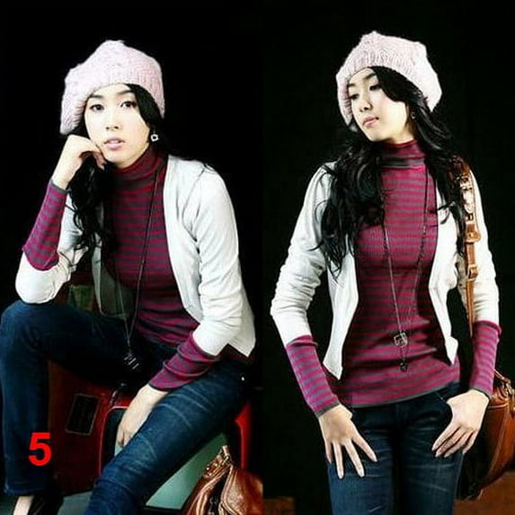 NUZYZ Fashion Women's Lady Beret Braided Baggy Beanie Crochet Hat Ski Knitted Cap Pink