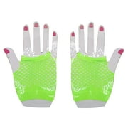 NUZYZ Fingerless Fancy Fishnet Mesh Net Gloves Neon Dress Party Hen Night Accessories