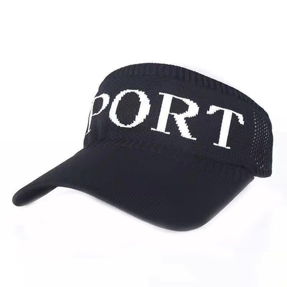 NUZYZ Long Brim Letter Print Elastic Headband Sun Hat Women Empty Top Ponytail Baseball Hat Fashion Accessories