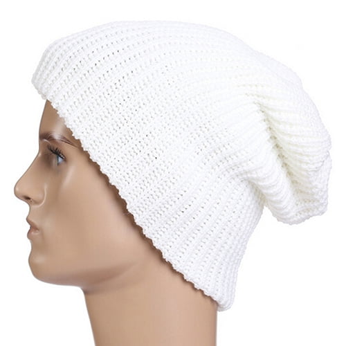 NUZYZ Men Fashion Knitting Slouchy Beanie Cap Baggy Vertical Stripe Warm Winter Hat