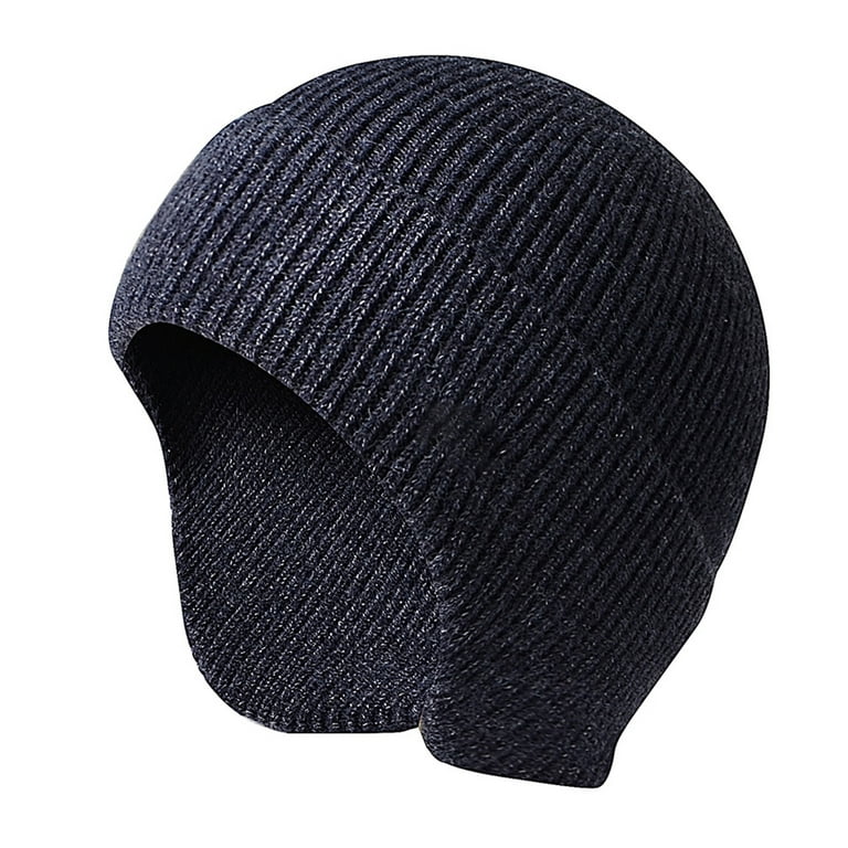 NUZYZ Men Hats Stretchy Knitted Autumn Winter Men Scullcaps for Daily 