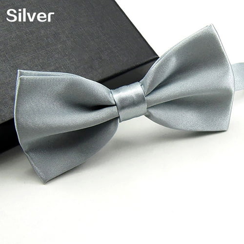 NUZYZ Men Solid Color Bowtie Necktie Tuxedo Wedding Party Adjustable
