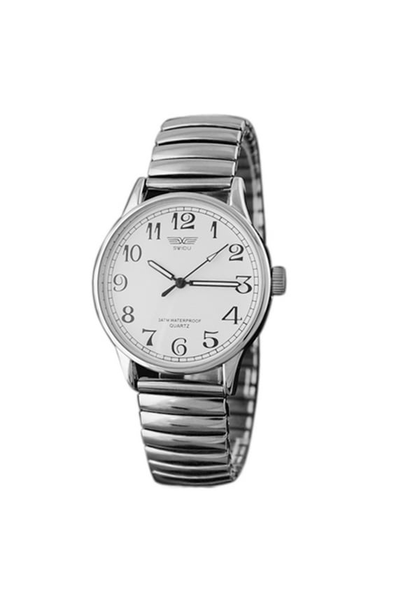 Men's Women's Couple Lover Elastic Alloy Quartz Analog Wrist Watch Gift