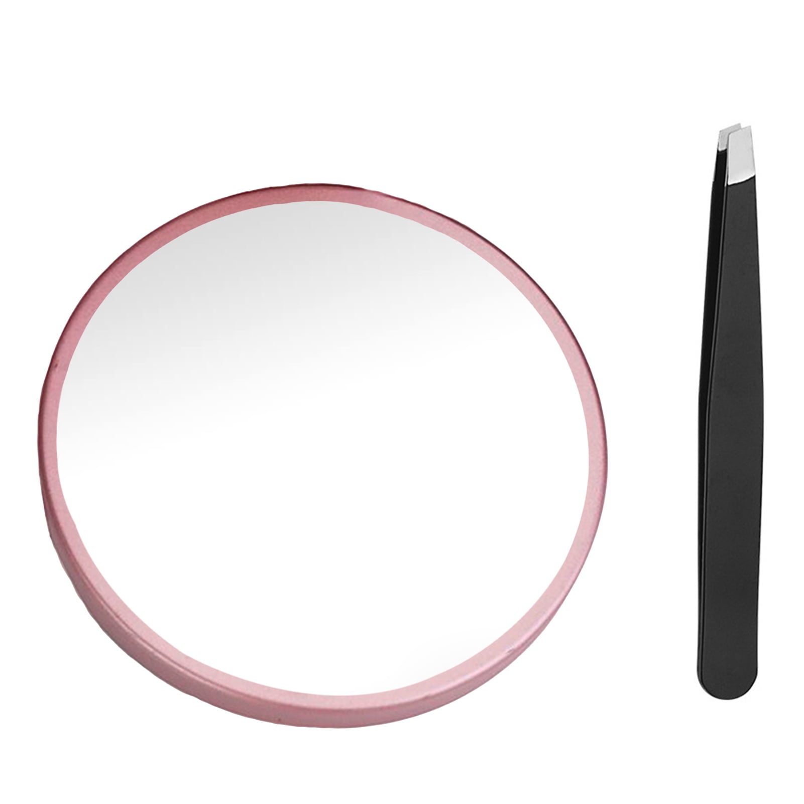 NUZYZ Portable 30X Magnifying Cosmetic Mirror Suction Cup Tweezers