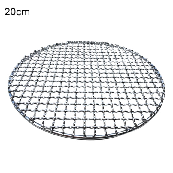 NUZYZ Round Stainless Steel BBQ Grill Roast Mesh Net Non-stick becue Baking Pan