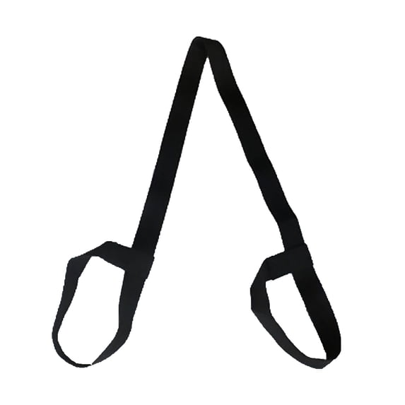 NUZYZ Solid Color Exercise Fitness Yoga Mat Holder Shoulder Strap Carrier Tie Belt Black