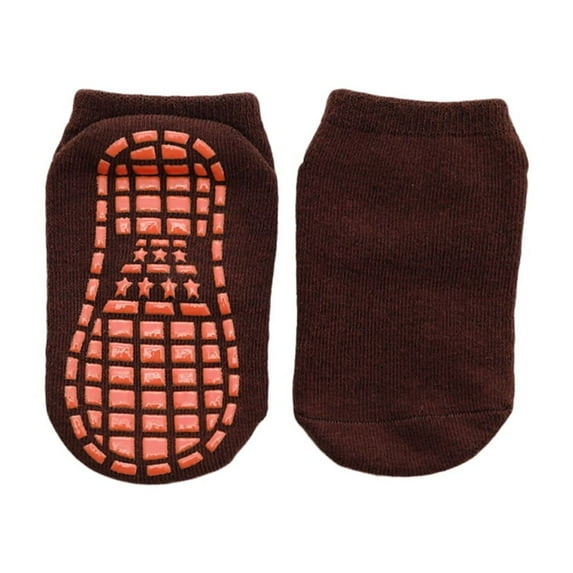 NUZYZ Solid Color Kids Girl Boy Anti Slip Breathable Elastic Sports Ankle Floor Socks