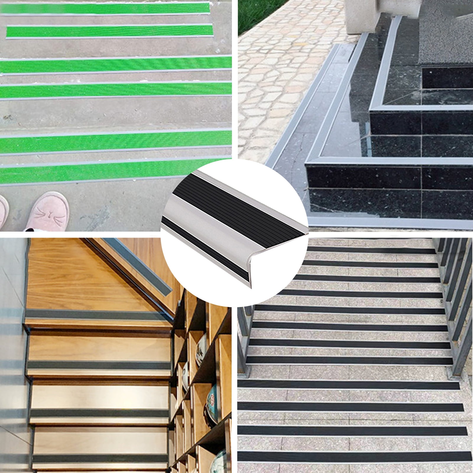 NUZYZ Stair Safety Strip SelfAdhesive Stair Edge Protector NonSlip Waterproof Stair Edge