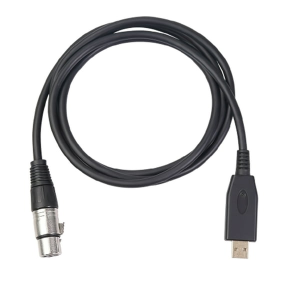 NUZYZ USB Male to XLR Female Microphone Converter Mic Studio Adapter Audio Link Cable