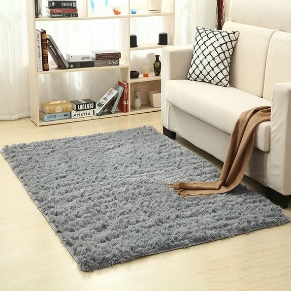 NUZYZ Warm Ultra Soft Living Room Area Rug Shaggy Nursery Floor Mat Carpet Home Decor Khaki 50*120cm