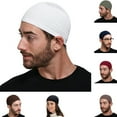 thumbnail image 1 of NUZYZ Wave Jacquard Round Dome Knitted Hat Unisex Vintage Traditional Wrapped Head Hat, 1 of 8