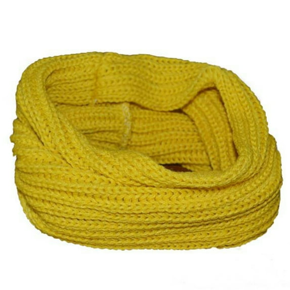 NUZYZ Winter UnisexWoolen Yarn Knitted Warm Neck Collar Warmer Scarf Wrap Gift Yellow