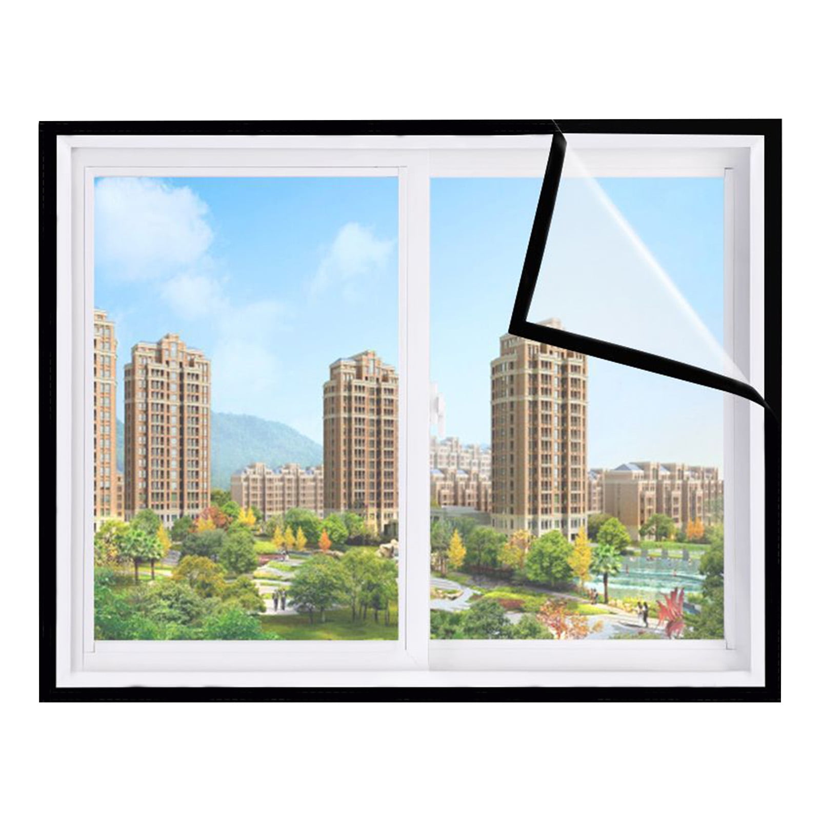 NUZYZ Winter Windproof Thermal Indoor Plastic Curtain Window Insulation ...