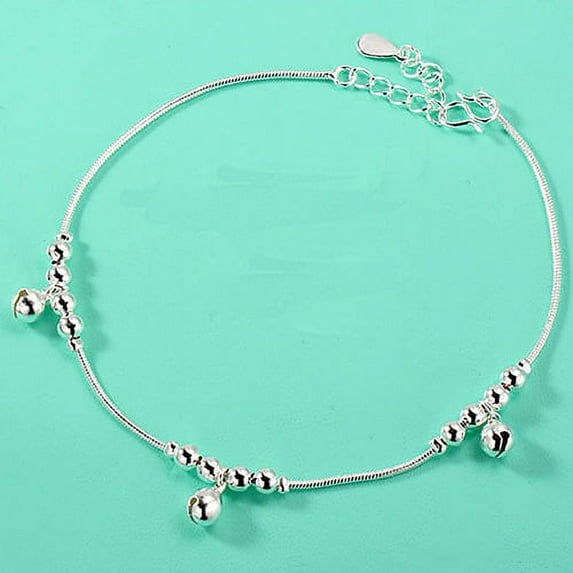 NUZYZ Women 3Pcs Bells 12 Beads Chain Ankle Bracelet Beach Anklet