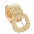 thumbnail image 1 of NUZYZ Women Belt Elastic Straw Woven Wide Belt Solid Color Dress Jeans Boho Stretchy Ladies Casual Belt Clothing Accessory, 1 of 7