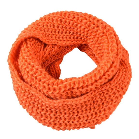NUZYZ Women Scarf Solid Color Thickened Warm Scarf Autumn Winter Windproof Elastic Neck Wrap Fashion Accessory,Orange