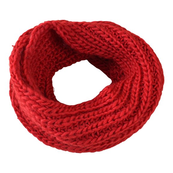 NUZYZ Women Scarf Solid Color Thickened Warm Scarf Autumn Winter Windproof Elastic Neck Wrap Fashion Accessory,Red