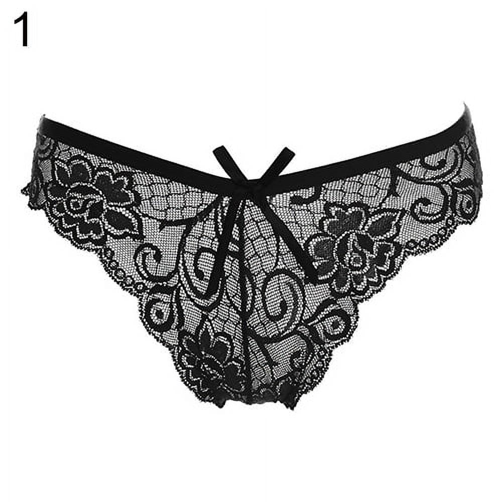  YiZYiF Womens Opening Crotch Underwear High Waist Lace  Crotchless Thongs Transparent Lace Panties 3# Black B Medium: Clothing,  Shoes & Jewelry