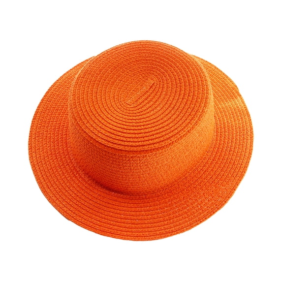 NUZYZ Women Straw Hat Sun Anti UV Wide Brim Flat Top Solid Color Foldable Breathable Outdoor Camping Fishing Sun Cap Vacation Beach Hat