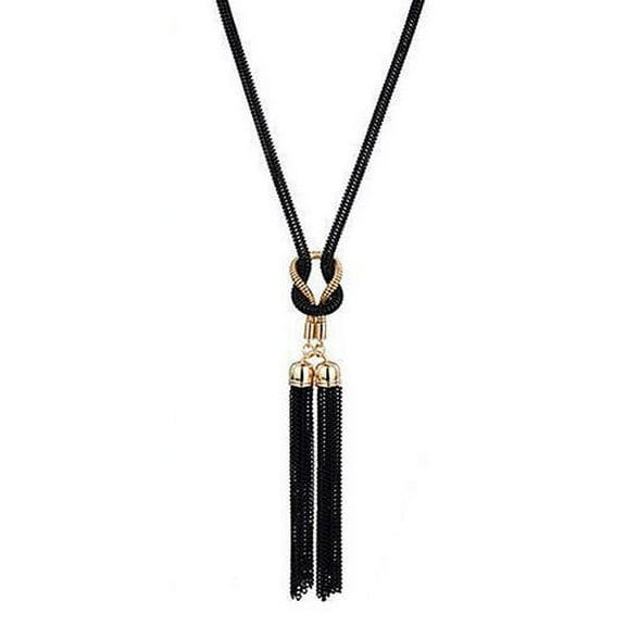 NUZYZ Women Tassel Pendant All Match Long Chain Necklace Jewelry Gift