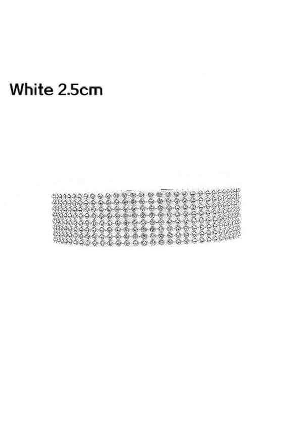 Women's Fashion Full Rhinestones Sparkling Choker Short Collar Necklace Jewelry