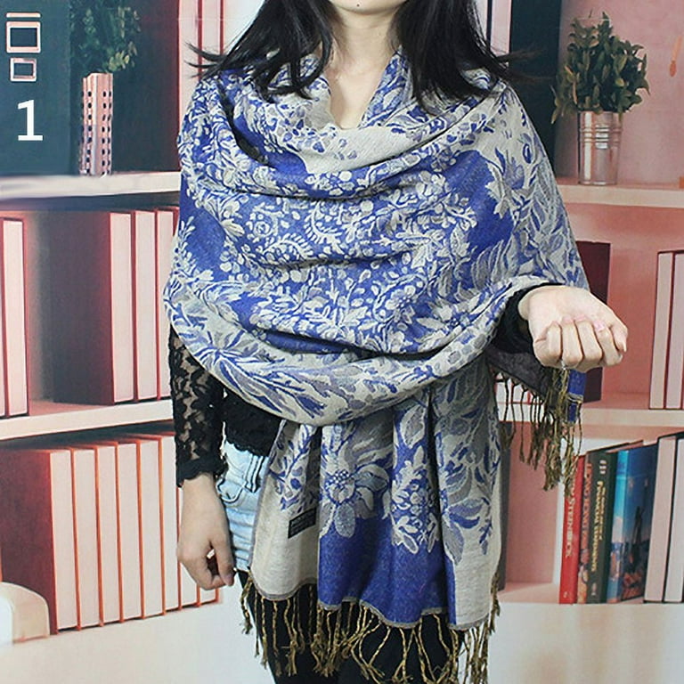 L-Brand-Check-Women-Wool-Cotton-Cashmere-Silk-Scarves-Scarf-Wrap-Pashmina-Shawl