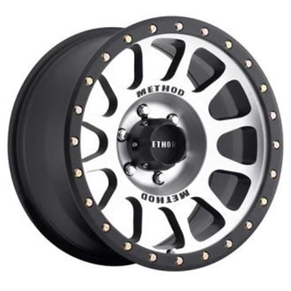 NV 6 on 5.5 Bolt Pattern 4.5 in. Back Space - Machined with Black Lip