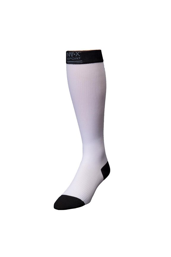 NV-X Graduated Compression Men's Sock White/Black Small (A550)