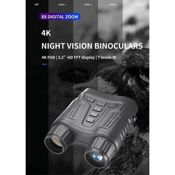 NV2180 Night Vision Goggles Binoculars 8X Zoom Infrared Video 1080P FHD Camera