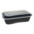thumbnail image 1 of NV2GRT3688B CPC 36 oz Versa2Go Rectangle Combo P-S Container, Black & Clear - Case of 150, 1 of 1
