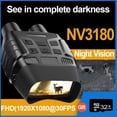 thumbnail image 1 of NV3180 IP56 Waterproof HD Night Vision Binoculars Video Recorder Hunting 4X Zoom 980 ft/300m Infrared Goggles Scope Video Camera, 1 of 11