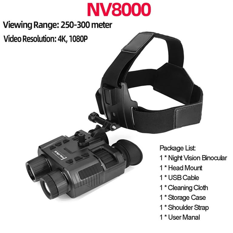 NV8000 Helmet 3D Night Vision Goggle IR 1080p HD infrared NV