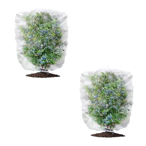 NVAAV 2 Pack 2.62×3.28FT Garden Mesh Netting with Drawstring-Plants Cover Protection from Anti Birds, Bugs, Cicadas,and Insects-Fruit Tree Net for Vegetables Fruits Flowers Crops