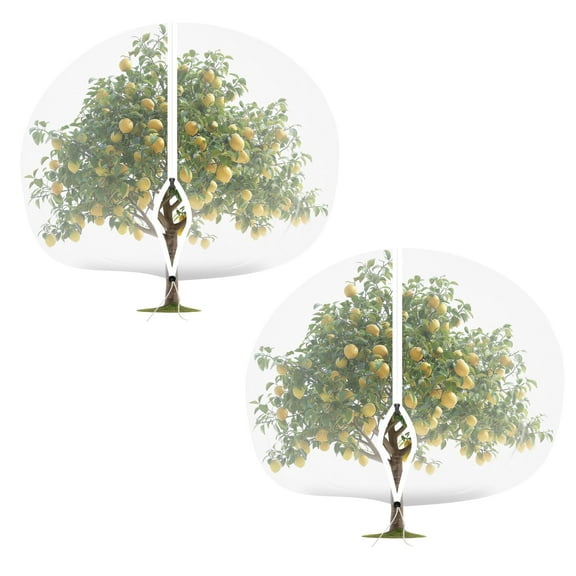 NVAAV 2 Pack 9.84×9.84FT Garden Mesh Netting with Drawstring-Plants Cover Protection from Anti Birds, Bugs, Cicadas,and Insects-Fruit Tree Net for Vegetables Fruits Flowers Crops