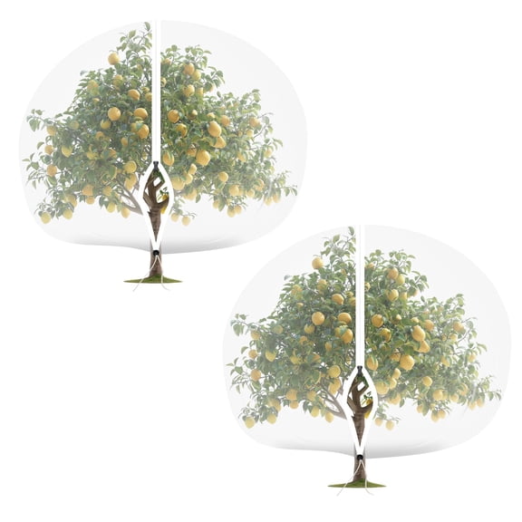 NVAAV 2 Pack 9.84×9.84FT Garden Mesh Netting with Drawstring-Plants Cover Protection from Anti Birds, Bugs, Cicadas,and Insects-Fruit Tree Net for Vegetables Fruits Flowers Crops