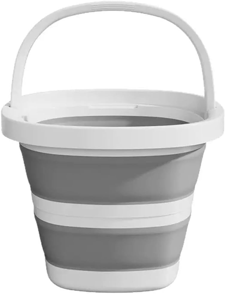 NVAAV Collapsible Mop Bucket 2.6Gal/10L with Grip Handle  Foldable Lightweight Water Pail for Home Cleaning, Car Wash, Garden, Hiking, Fishing, and Camping Trips