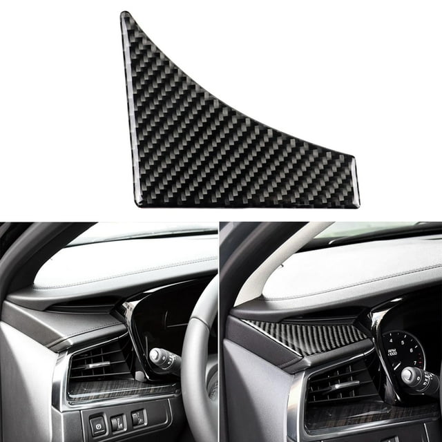 NVCNX Carbon Fiber Compatible with Cadillac XT6 2020-2025 / XT5 2017-2025 2018 2019 2020 2021 2022 2023 2024 Accessories Car Dashboard Instrument Panel Cover Interior Dash Trim Black C55