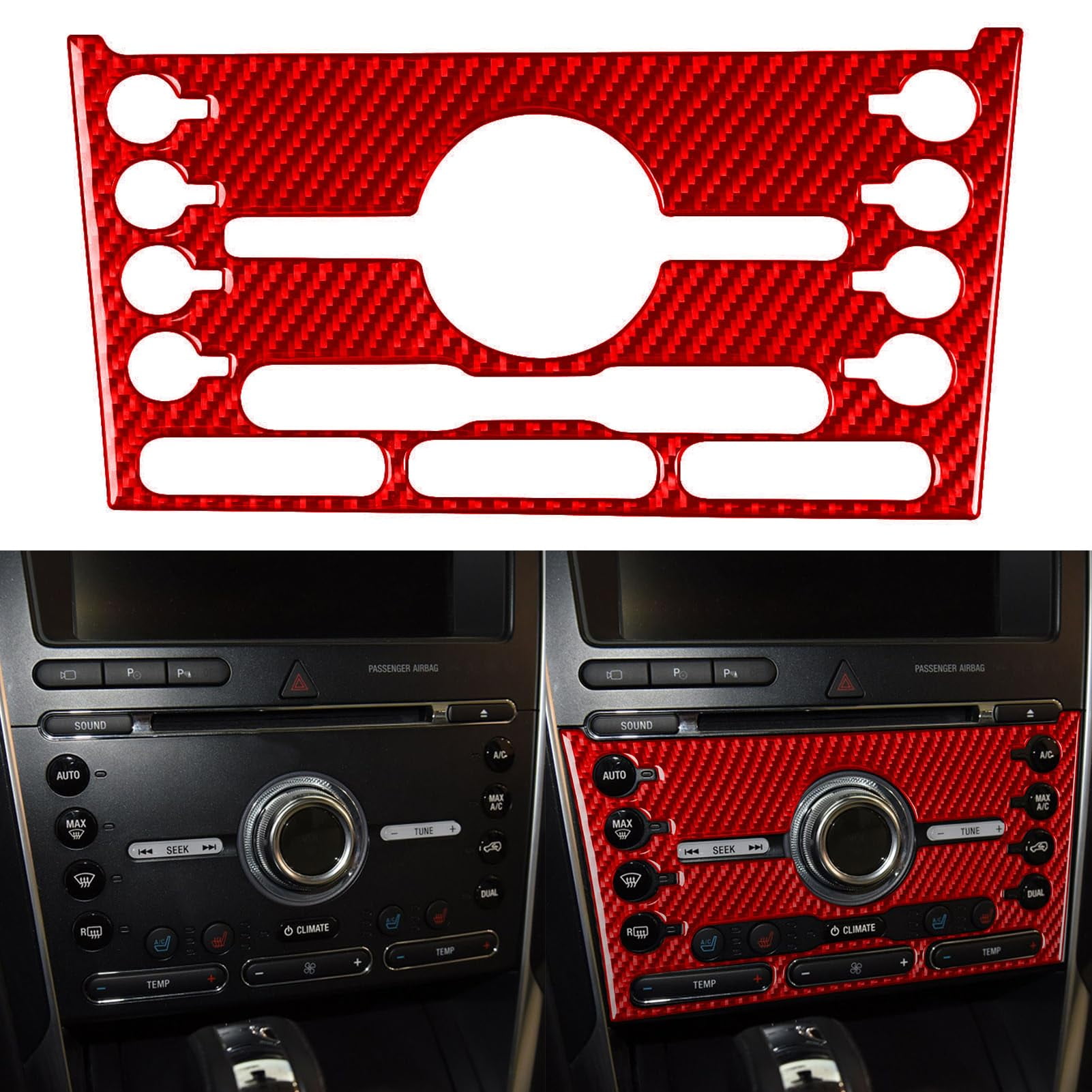 Real Carbon Fiber Dash Air Vent Cover Compatible With Honda Accord 9th Gen 2013-2017