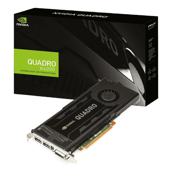 PNY Nvidia Quadro K4000 3GB GDDR5 PCIe 2.0 x16 GPU Memory Graphics Card - 699-52030-0500-510