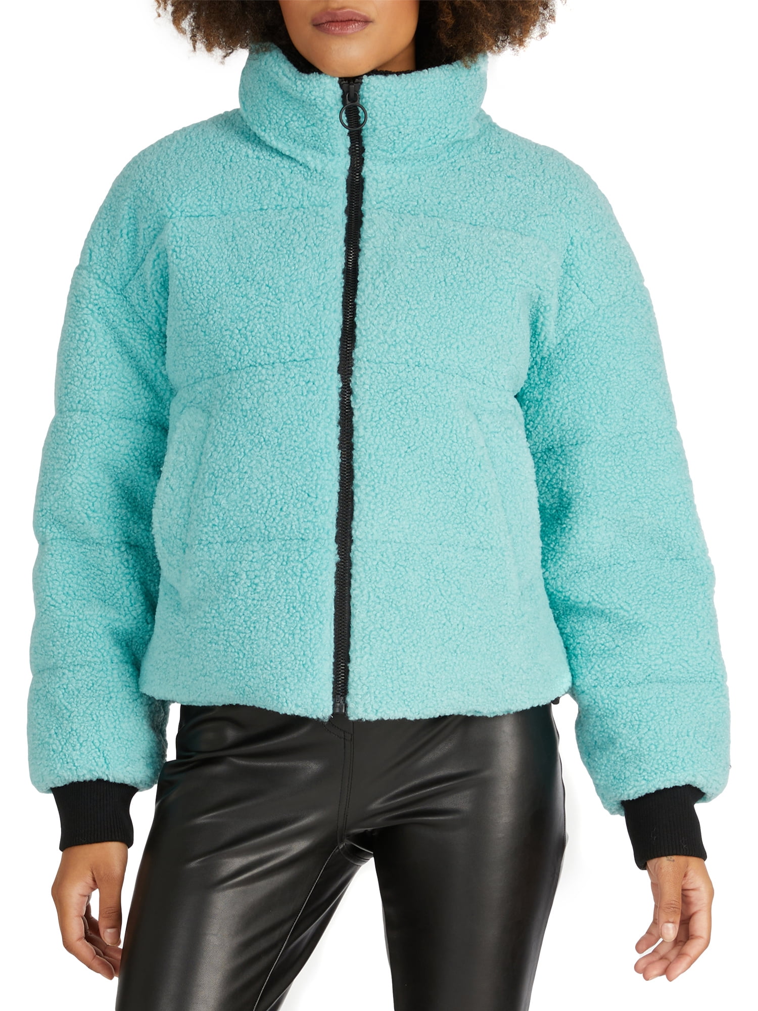 Crinkled Nylon Peplum Puffer Jacket - Ready-to-Wear 1AC0N9