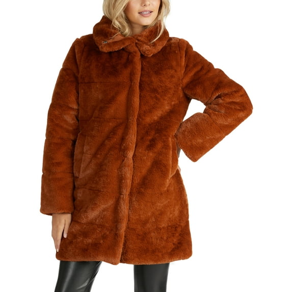 NVLT Women's Full Length Faux Fur Puffer